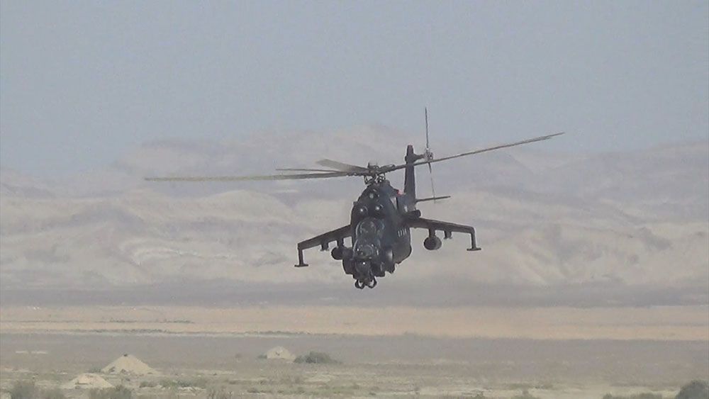 Azerbaijani air force helicopter units hold drills [VIDEO]