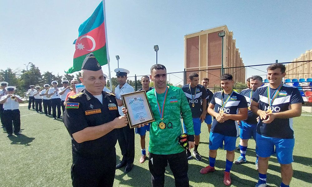 Azerbaijani naval team wins football competition as part of Sea Cup int'l contest [PHOTO] - Gallery Image
