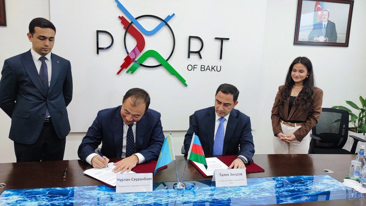 Port of Baku, Kazakhstan Railways ink memorandum of cooperation [PHOTO] - Gallery Image