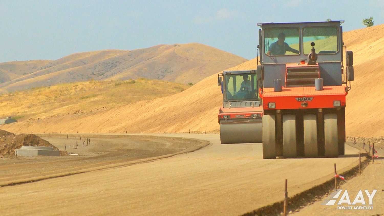 Construction of Fuzuli-Hadrut highway nearing completion in liberated lands [PHOTO/VIDEO]