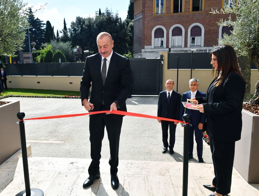 Azerbaijani president inaugurates new embassy building in Rome [UPDATE]