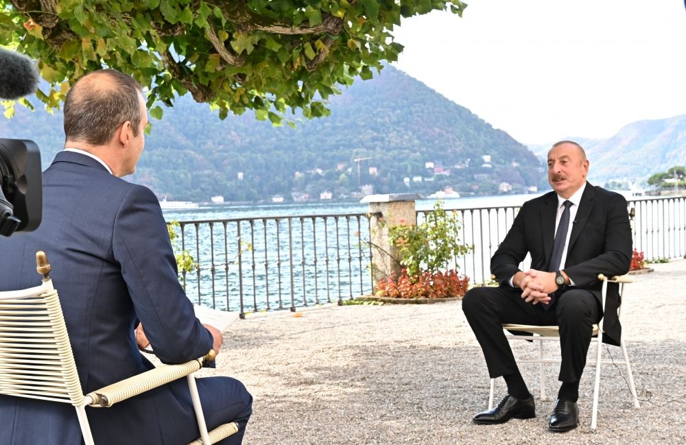 President Ilham Aliyev was interviewed by Italian “Il Sole 24 Ore” newspaper in Cernobbio [UPDATE]