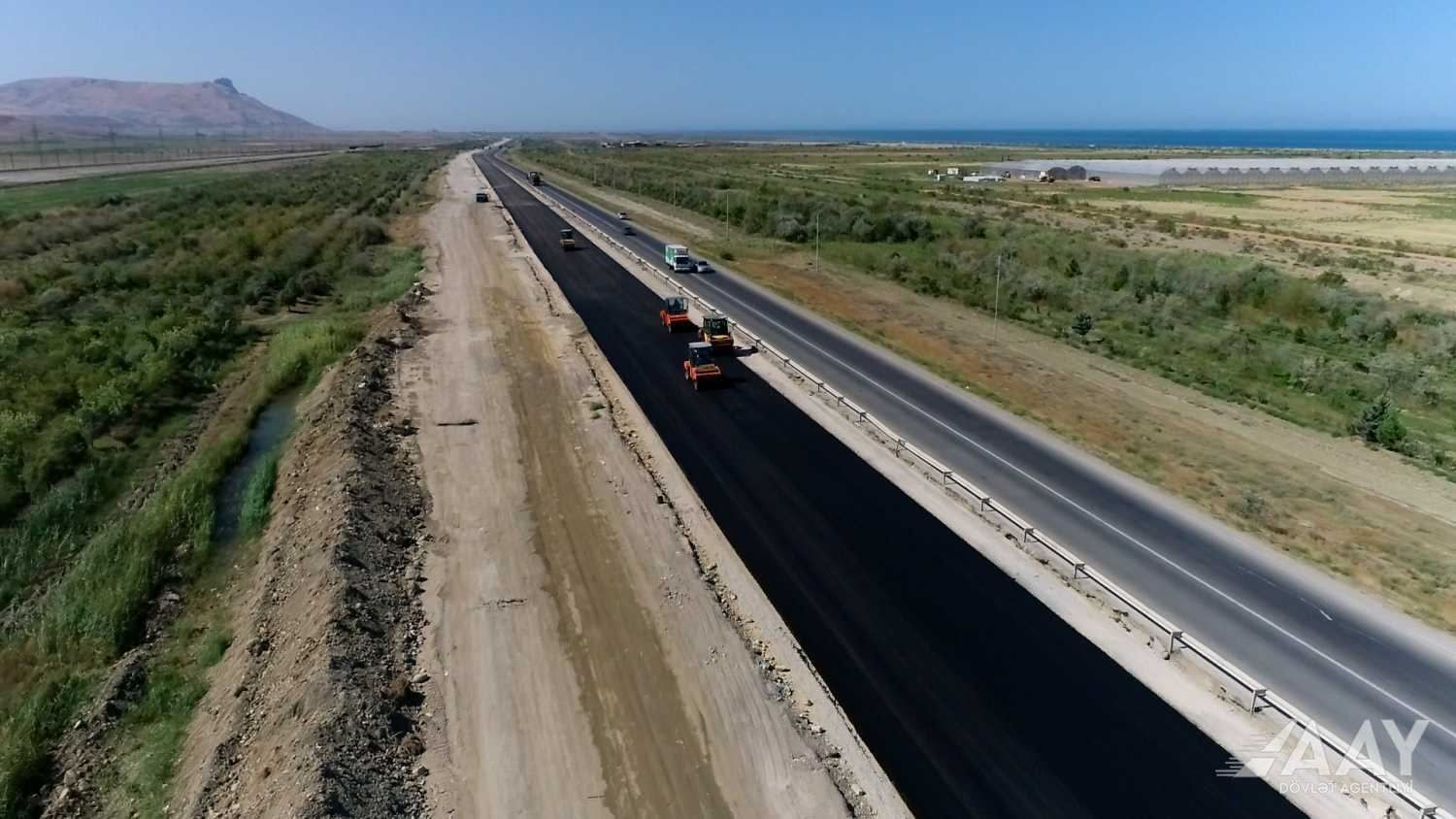 Reconstruction of section of Baku - Guba - Russia state border highway continues [PHOTO/VIDEO]