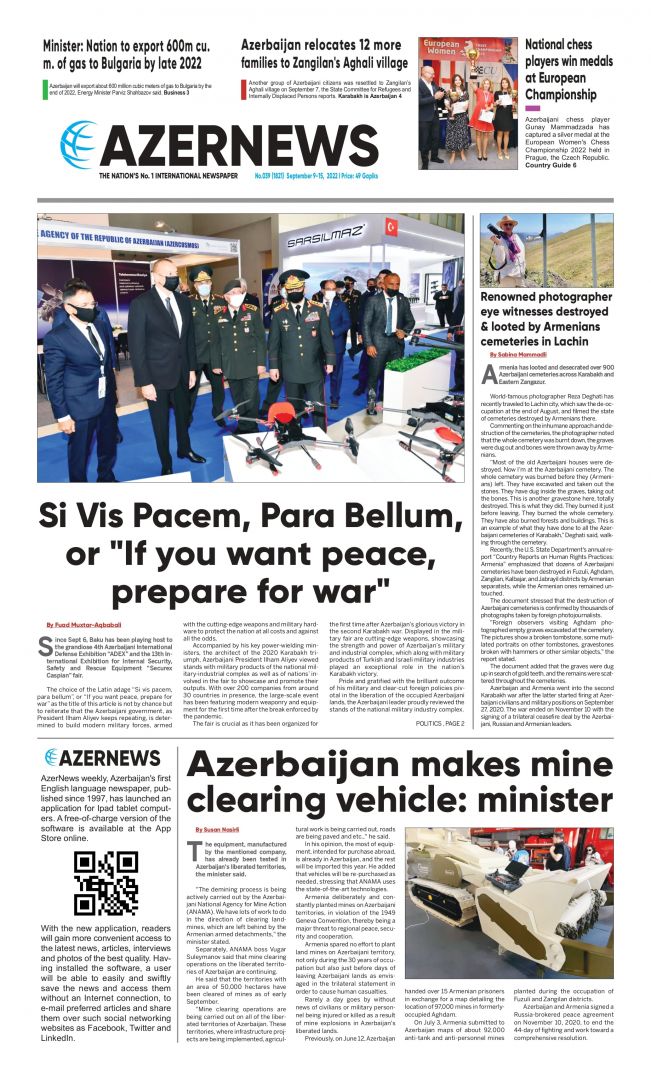 AZERNEWS releases another print issue