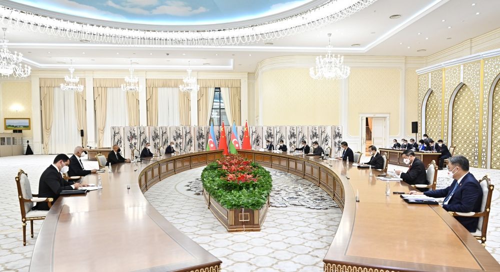 President Ilham Aliyev meets with President of China Xi Jinping in Samarkand [PHOTO]