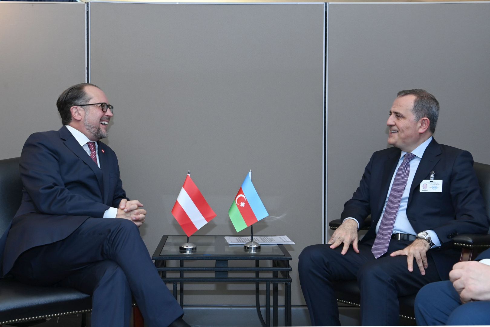 Azerbaijani FM meets Austrian, Estonian counterparts to discuss regional developments, economic co-op [PHOTO]