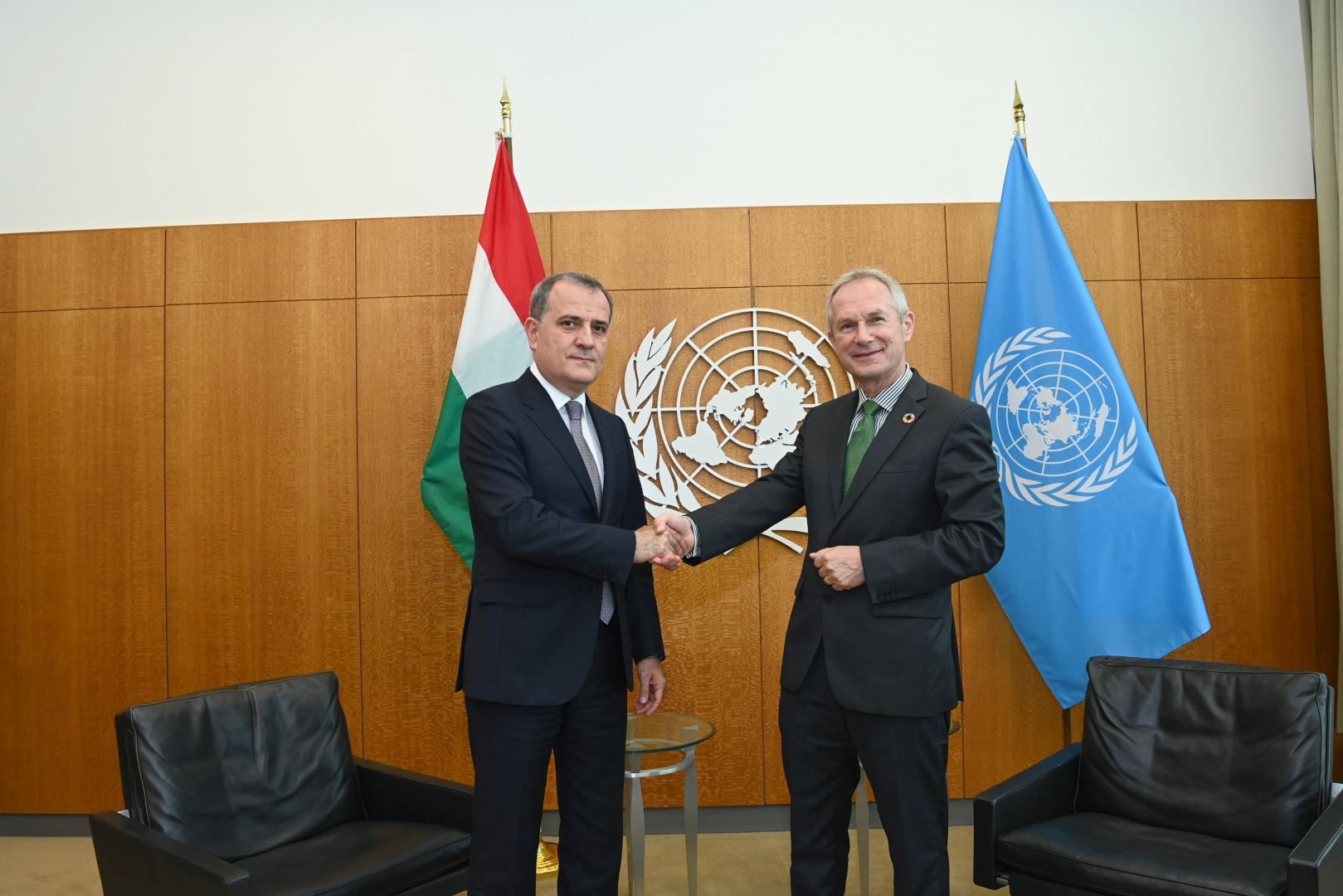 Azerbaijani FM meets president of 77th session of UN General Assembly [PHOTO]