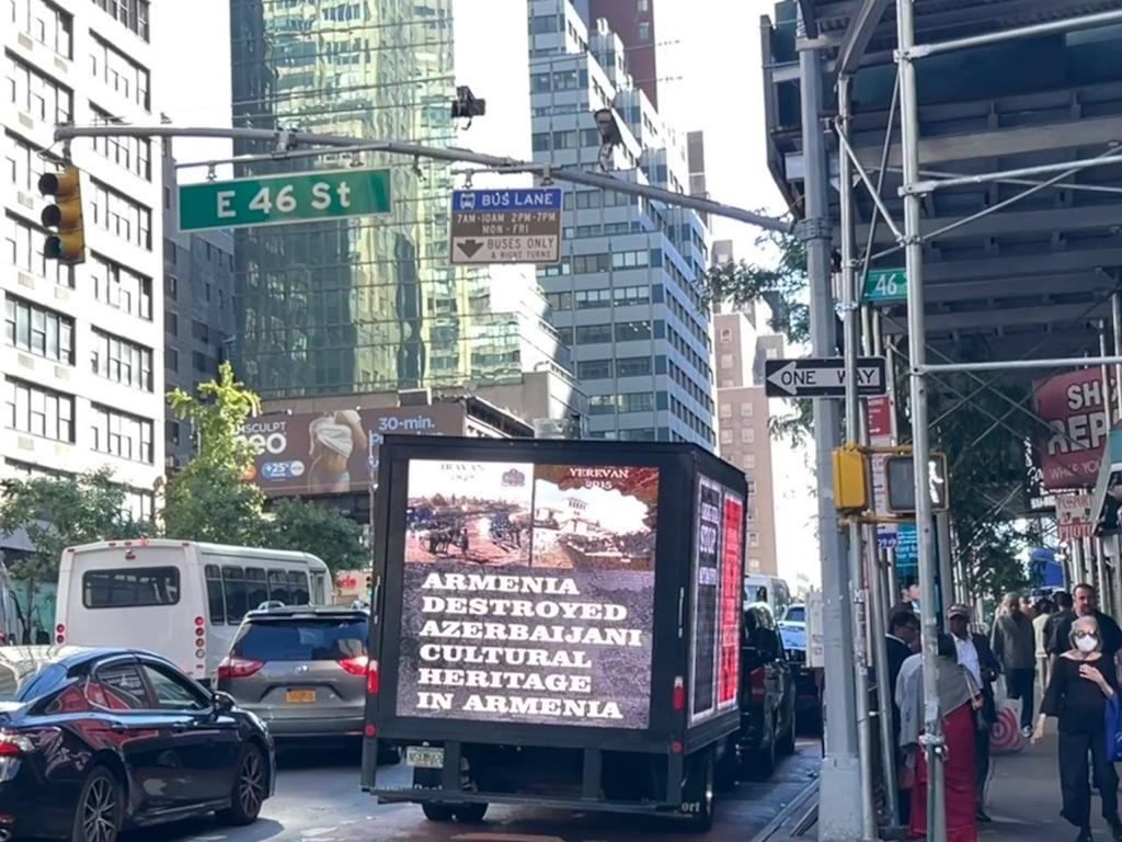 Azerbaijani diaspora holds media campaign against Armenian provocations in New York [PHOTO] - Gallery Image