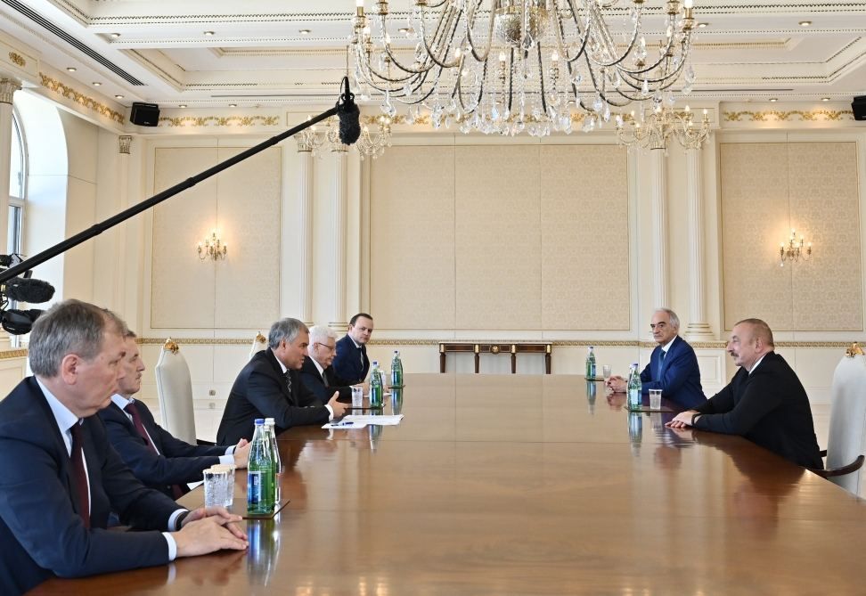 President Ilham Aliyev receives Chairman of Russian State Duma [UPDATE]