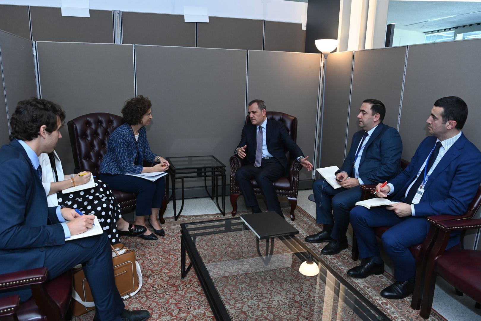 Azerbaijani FM discusses regional security, multifaceted co-op with counterparts in New York [PHOTO]