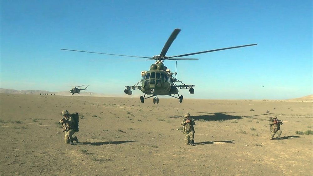 Helicopter units of Azerbaijani air force hold live-fire drills [PHOTO] - Gallery Image