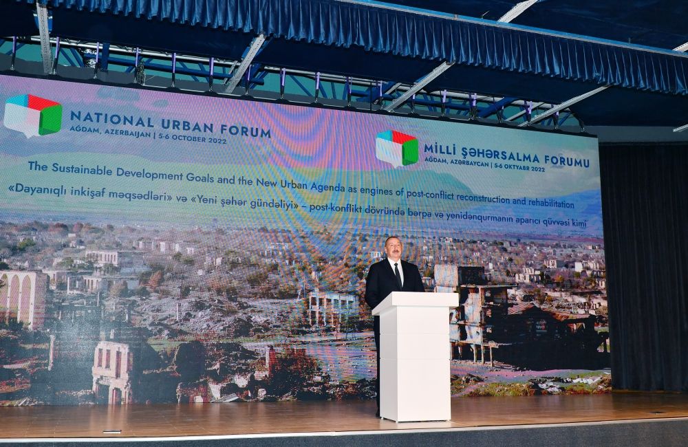 National Urban Forum gets underway in Aghdam with President Ilham Aliyev & First Lady Mehriban Aliyeva in presence [UPDATE]