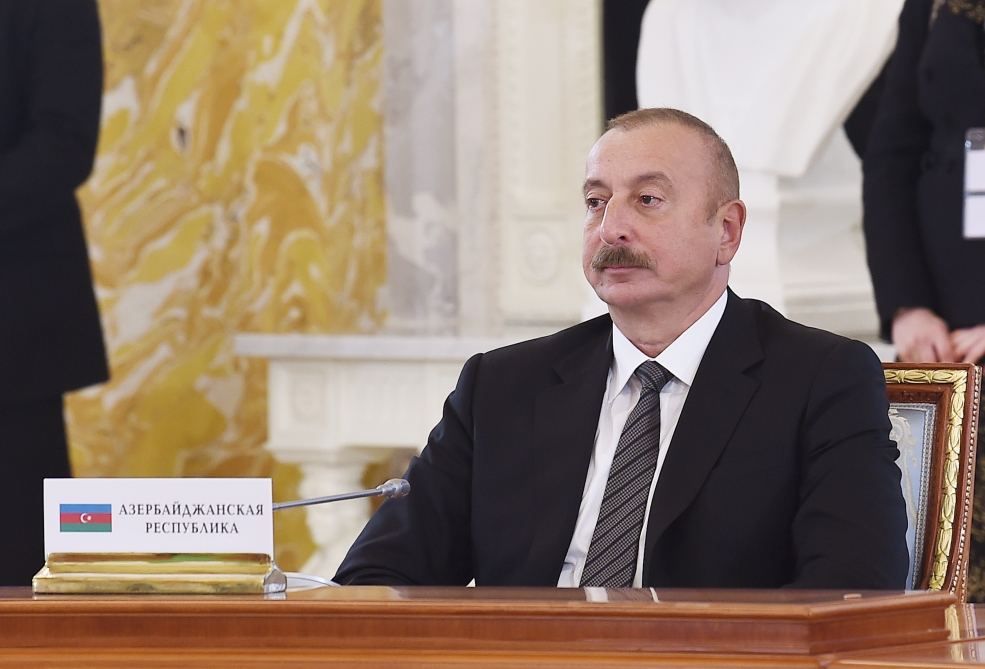 President Ilham Aliyev attends informal meeting of CIS heads of states in Saint Petersburg [PHOTO] - Gallery Image