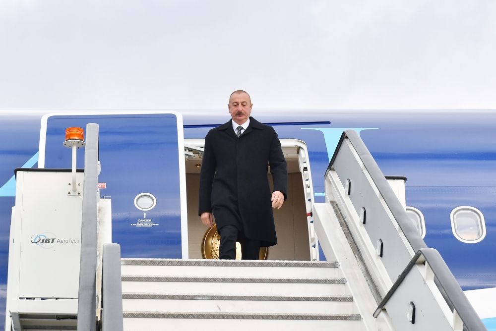 President Ilham Aliyev arrives in Saint Petersburg for working visit [PHOTO] - Gallery Image
