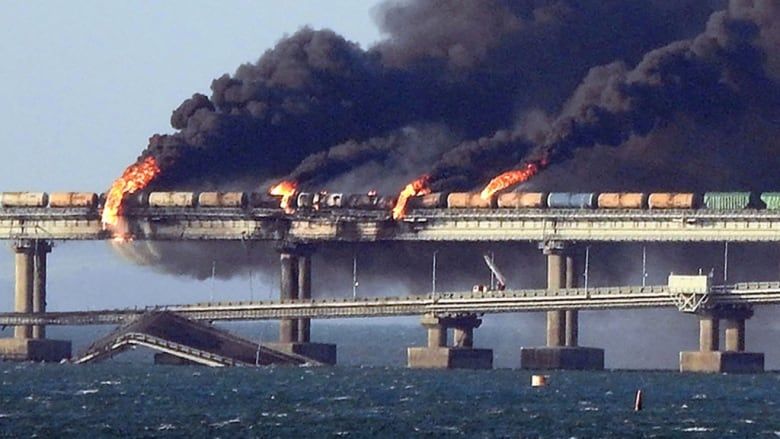 Russian president holds Ukraine responsible for Crimea bridge blast