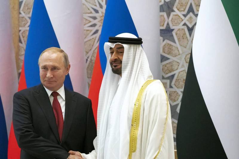 Putin to meet with UAE President in St. Petersburg on October 11