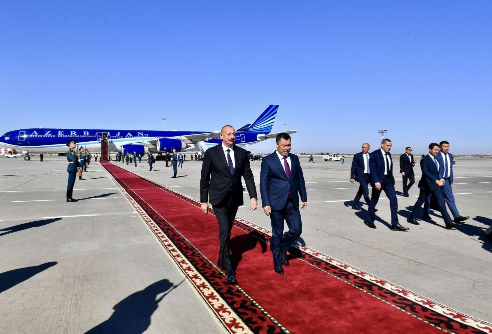 President Ilham Aliyev arrives in Kyrgyzstan for state visit [PHOTO/VIDEO]