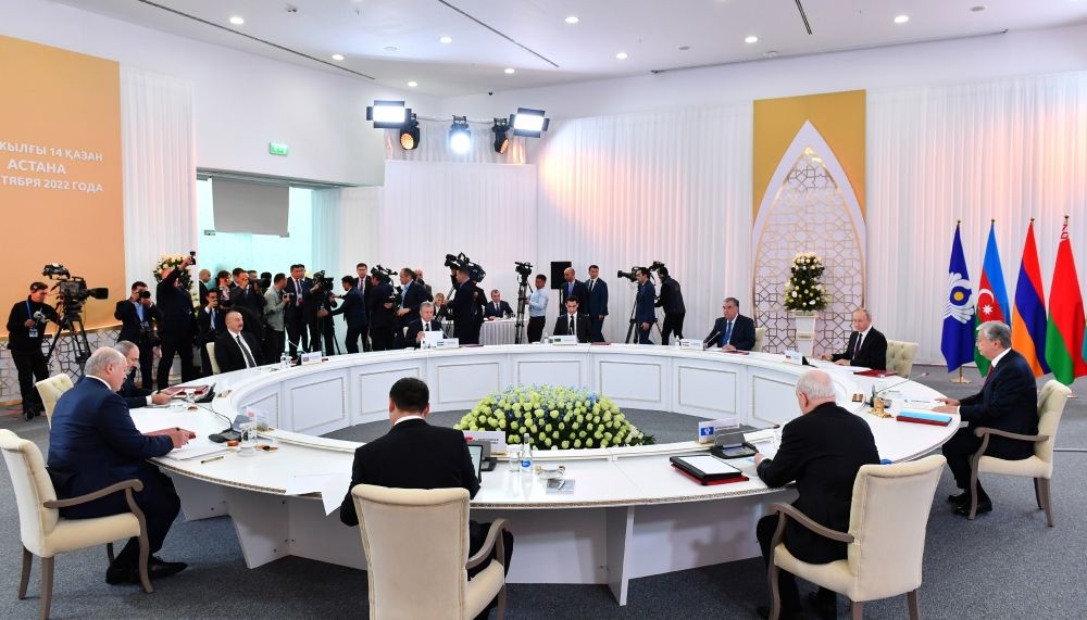 President Ilham Aliyev participates in meeting of CIS's councils of heads of state in Astana [UPDATE]