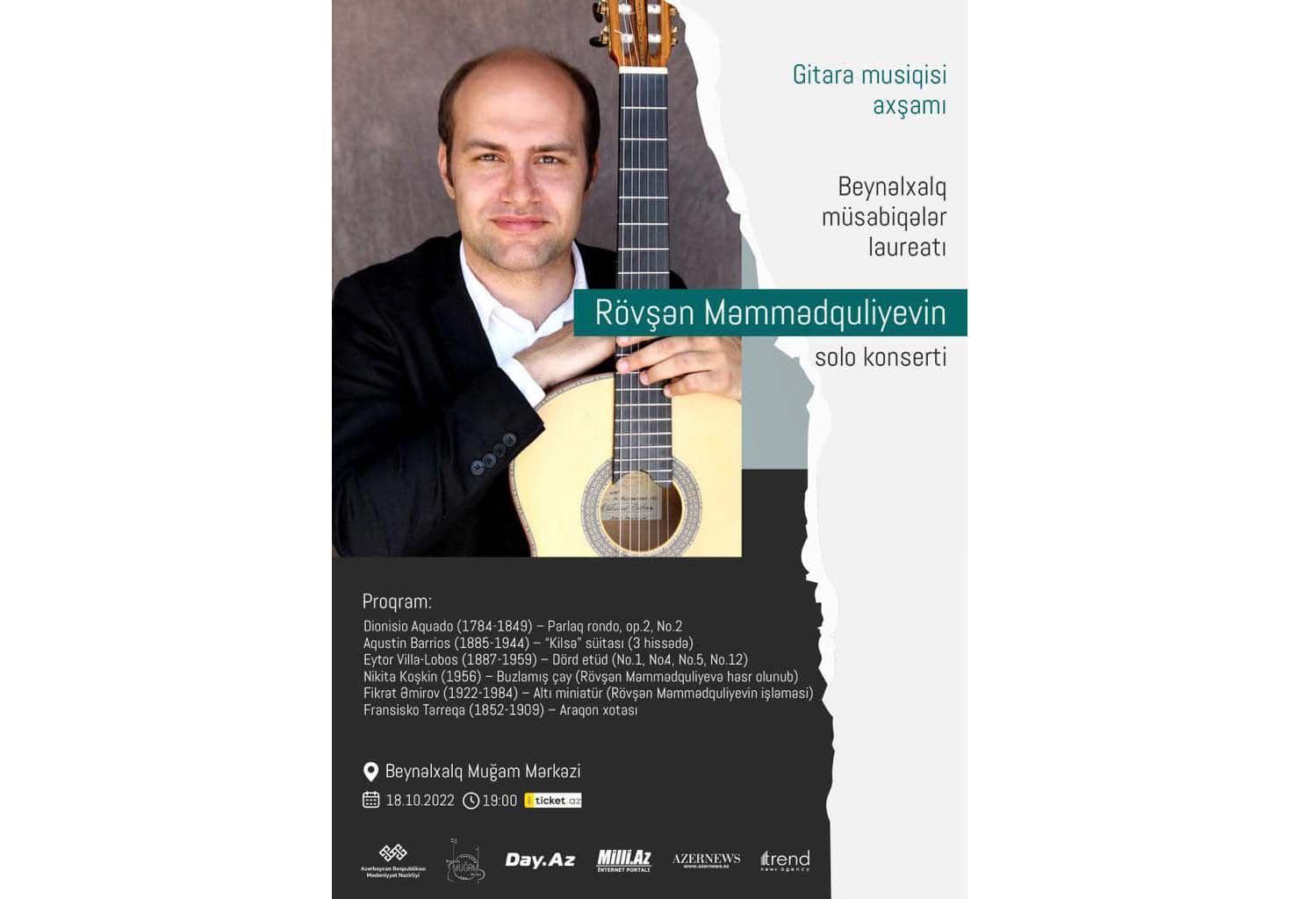 National guitarist to give solo concert at Mugham Center