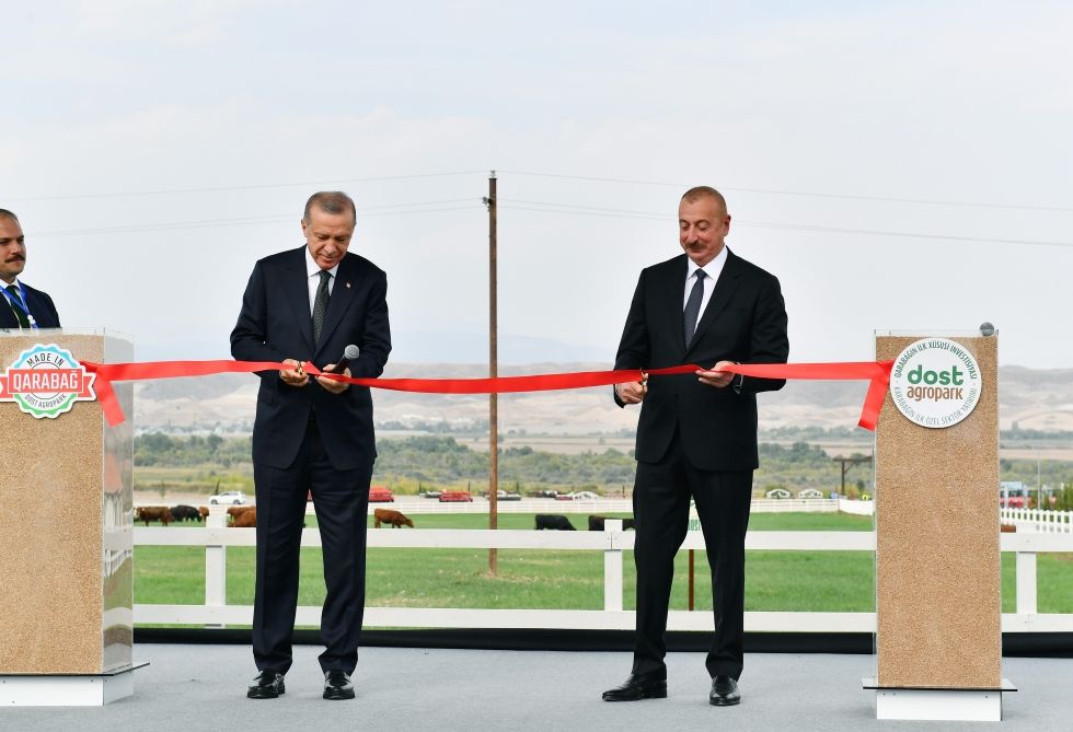 Azerbaijani, Turkish presidents attend opening of first stage of “Dost Agropark" smart agricultural complex in Zangilan [UPDATE]