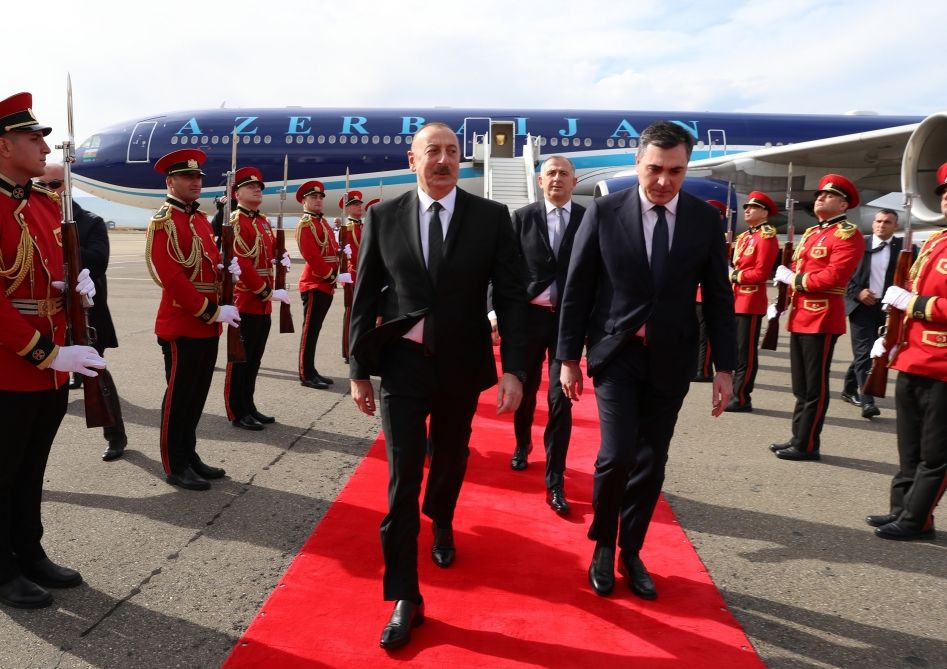President Ilham Aliyev arrives in Georgia for working visit [PHOTO/VIDEO]