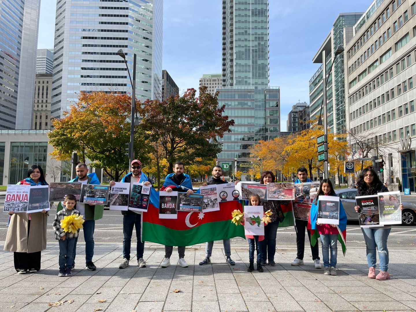 Azerbaijan holds information campaign on Armenian war crimes in Montreal [PHOTO]