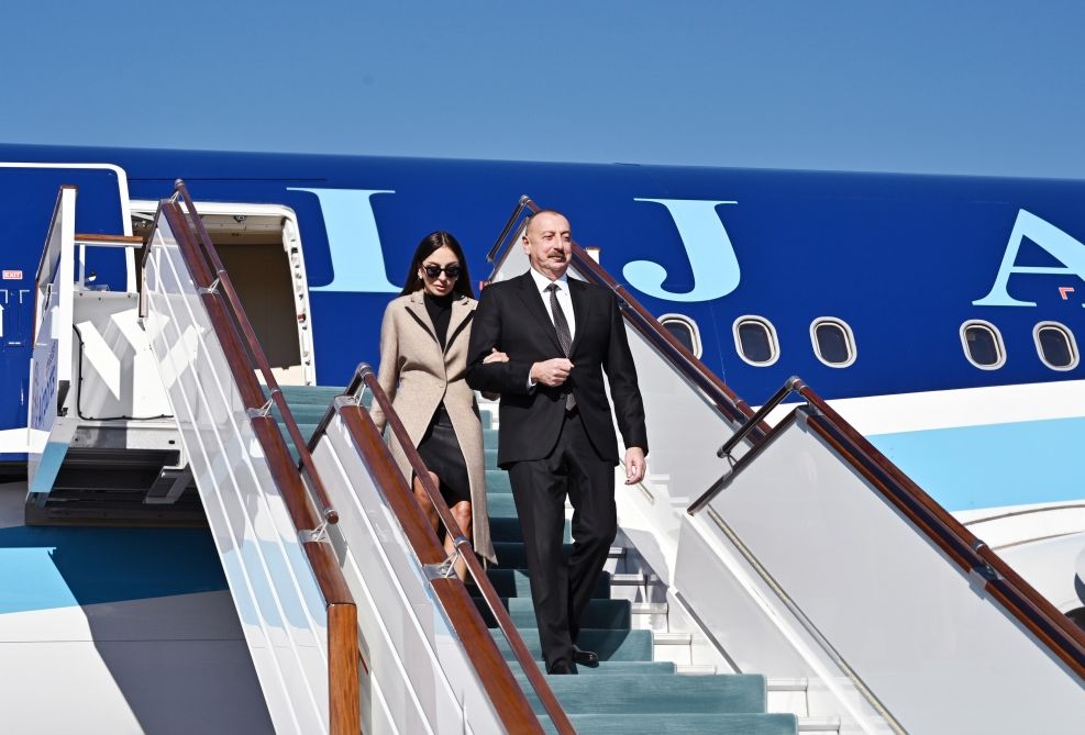 President Ilham Aliyev arrives in Uzbekistan [PHOTO/VIDEO]