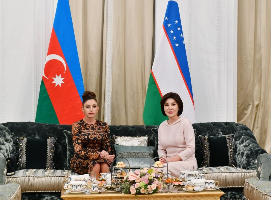 First Lady of Azerbaijan Mehriban Aliyeva meets with First Lady of Uzbekistan Ziroatkhon Mirziyoyeva [PHOTO]