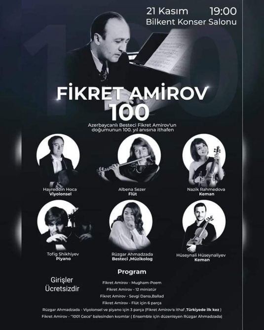 Ankara to host memorial concert to mark Fikrat Amirov's centenary