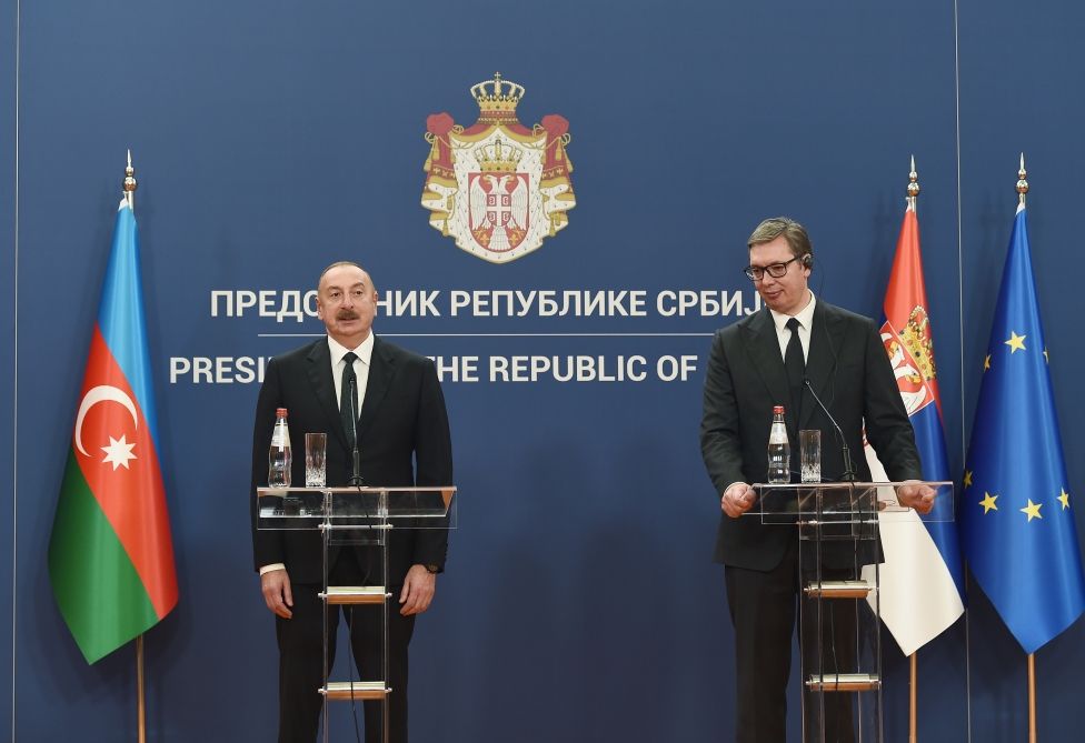 Azerbaijani, Serbian presidents make press statements [UPDATE]