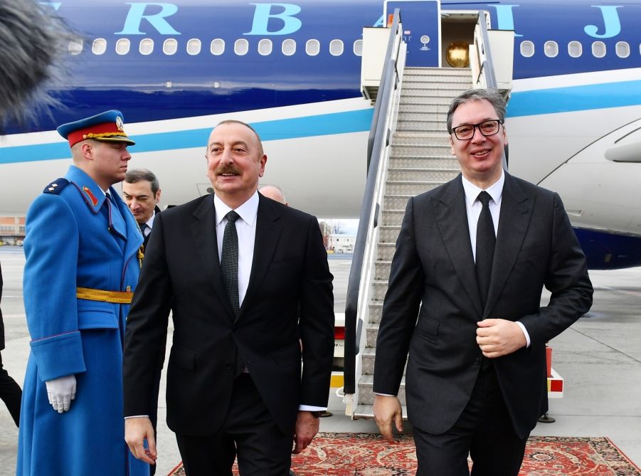 President Ilham Aliyev arrives in Serbia for official visit [PHOTO/VIDEO]