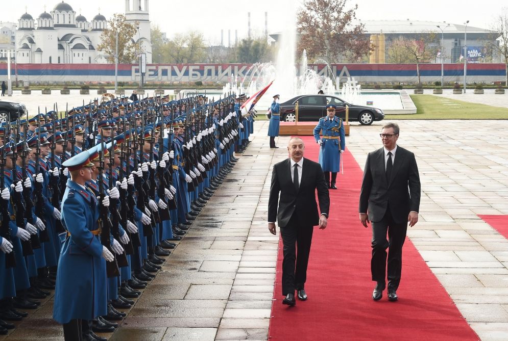Official welcome ceremony was held for President Ilham Aliyev in Belgrade [PHOTO/VIDEO] - Gallery Image