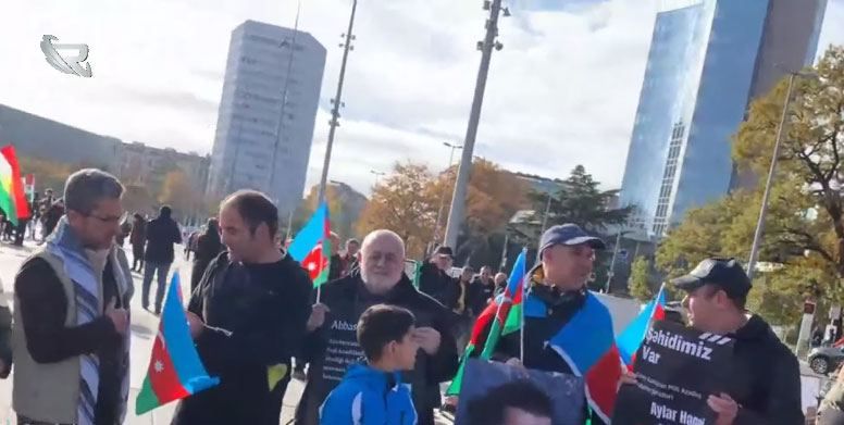 Ethnic Azerbaijanis join Geneva picket in solidarity with Iranian protesters [PHOTO] - Gallery Image