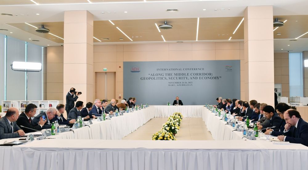 “Along the Middle Corridor: Geopolitics, Security and Economy” conf starts in Baku with President Ilham Aliyev in presence [PHOTO/VIDEO] - Gallery Image