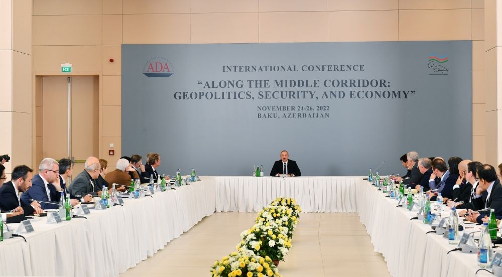 “Along the Middle Corridor: Geopolitics, Security and Economy” conf starts in Baku with President Ilham Aliyev in presence [PHOTO/VIDEO] - Gallery Image