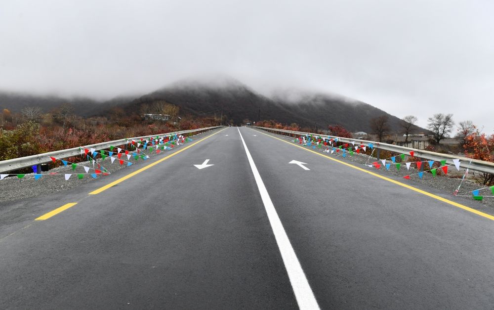 Azerbaijani president inaugurates Oghuz-Shaki highway after reconstruction [PHOTO/VIDEO] - Gallery Image