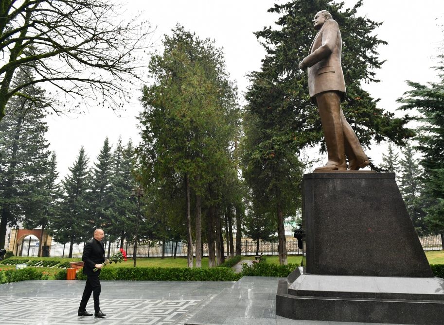 President Ilham Aliyev pays a visit to Oghuz District [PHOTO] - Gallery Image