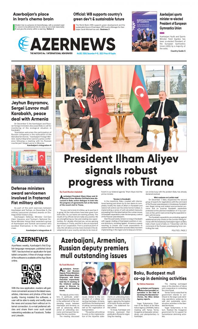 AZERNEWS releases another print issue