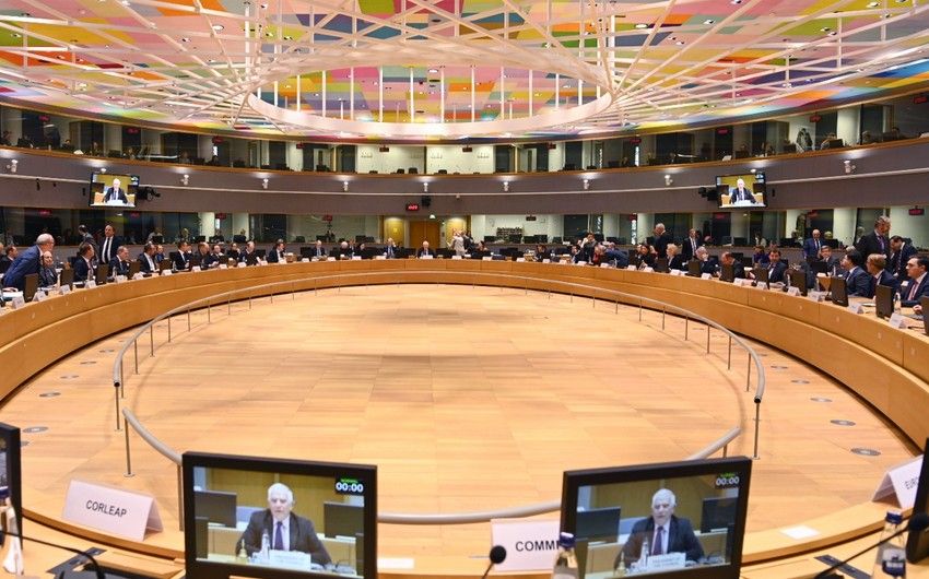 Azerbaijani top diplomat attending ministerial meeting of EaP nations in Brussels [PHOTO] - Gallery Image