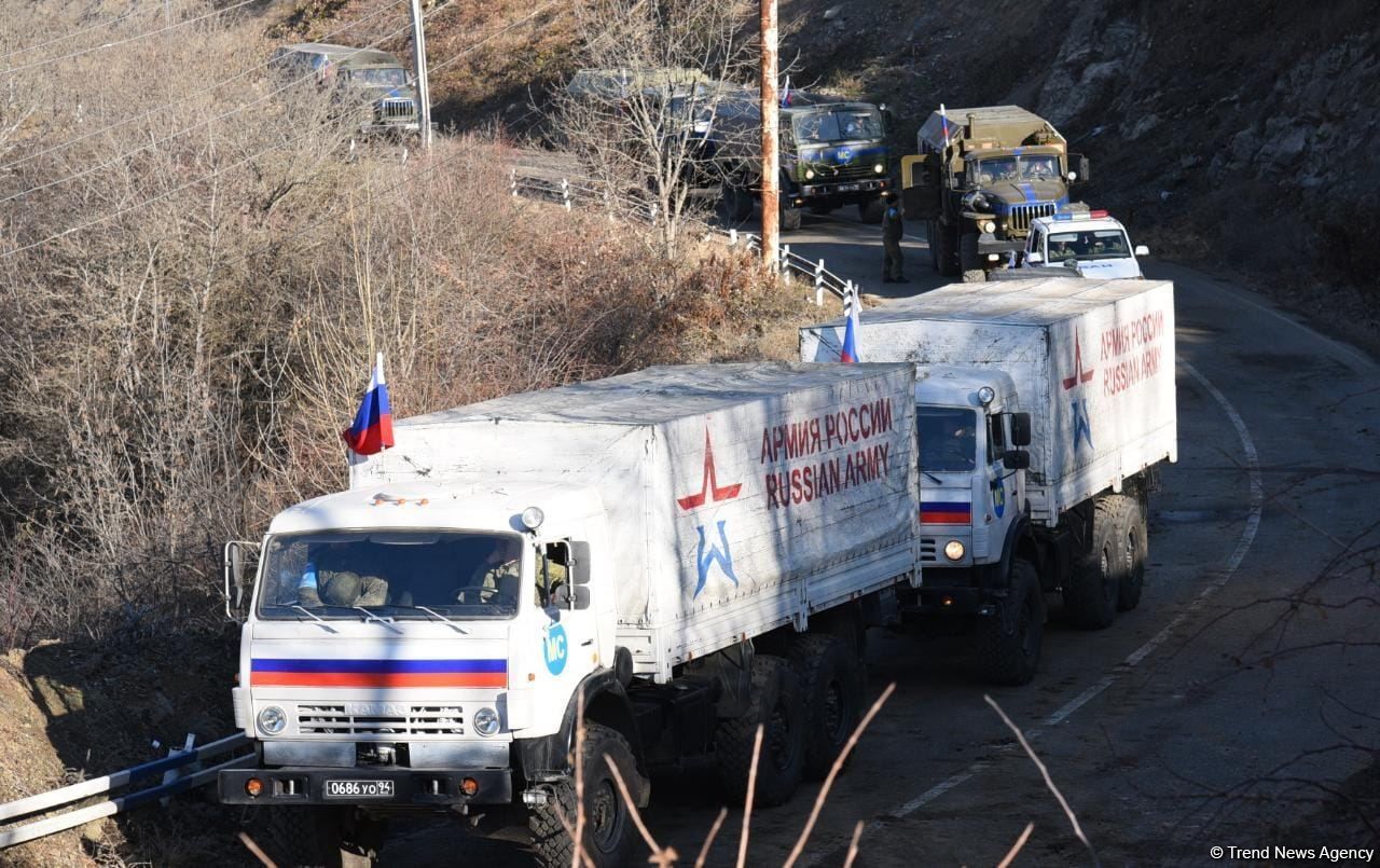 Peacekeepers' supply vehicles pass freely along Azerbaijan's Lachin road [PHOTO/VIDEO]