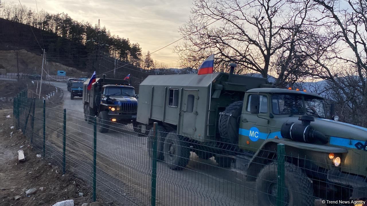Peacekeepers' supply vehicles once again pass unhindered along Lachin road [PHOTO]