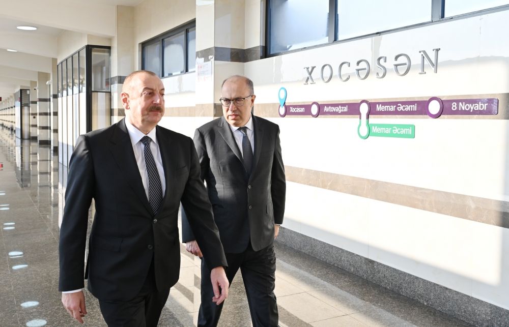 President Ilham Aliyev commissions Khojasan electric depot & Khojasan metro station [UPDATE]