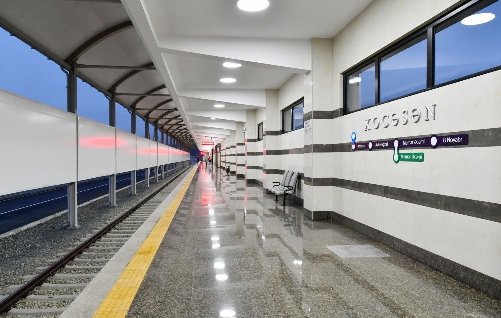 Baku's Khojasan metro station receives its first passengers