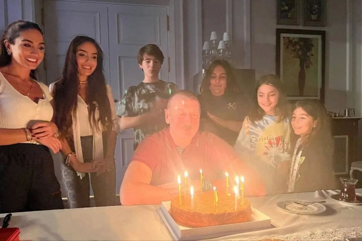 President Ilham Aliyev celebrates 61st birthday with family [PHOTO]