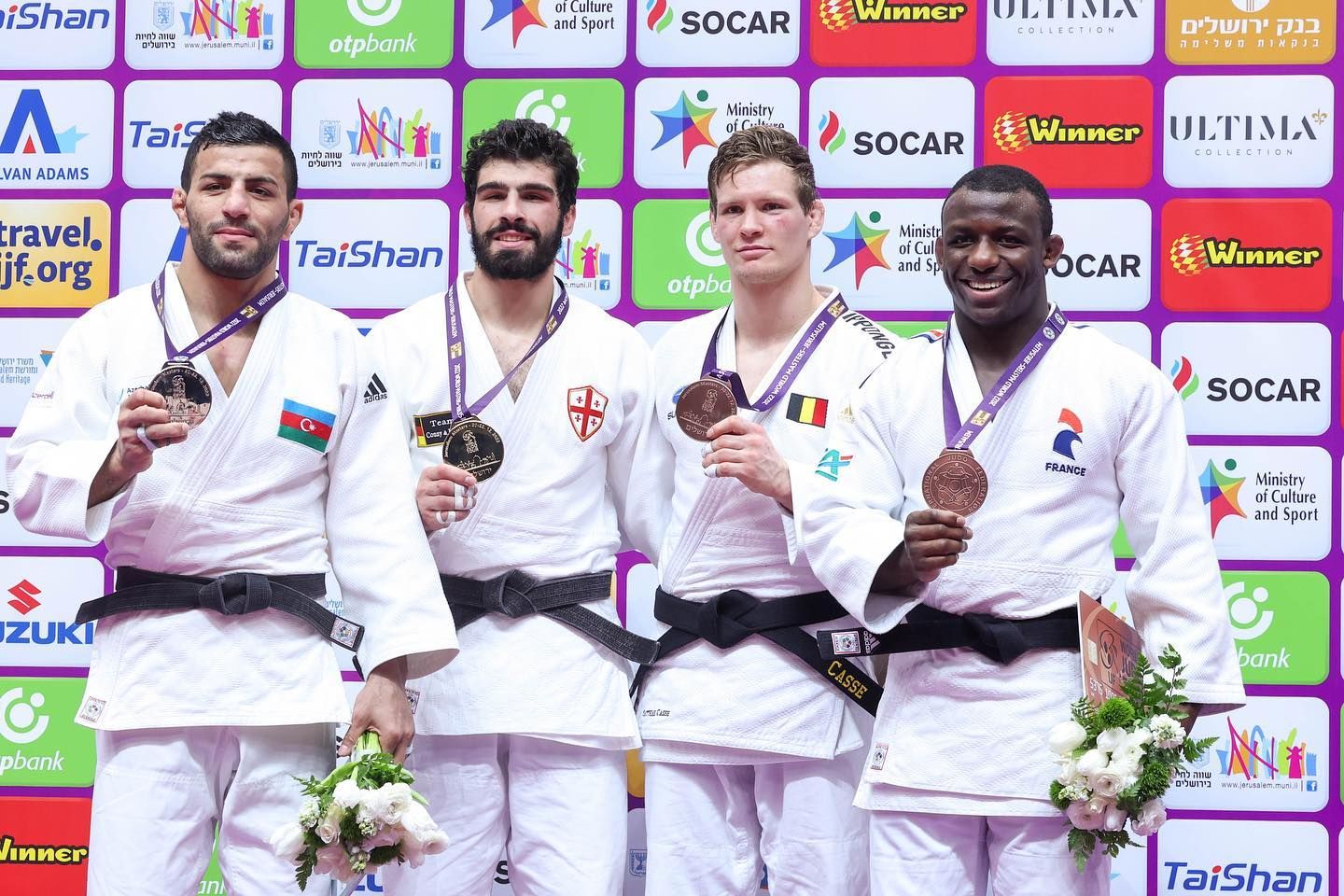 Azerbaijani judokas claims medals in Israel [PHOTO]