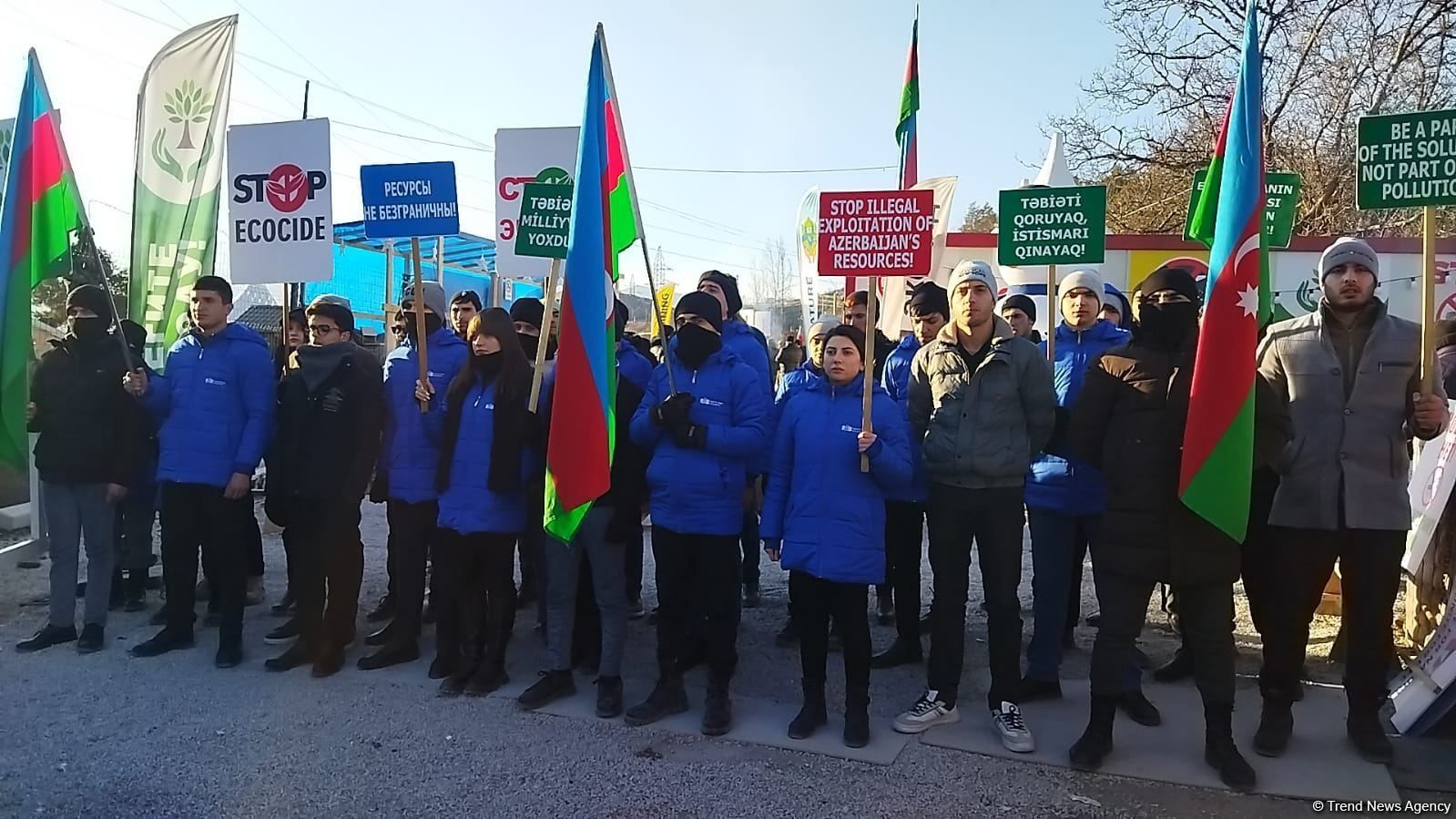 Lachin-Khankandi rally in Azerbaijan continues despite cold [PHOTO]