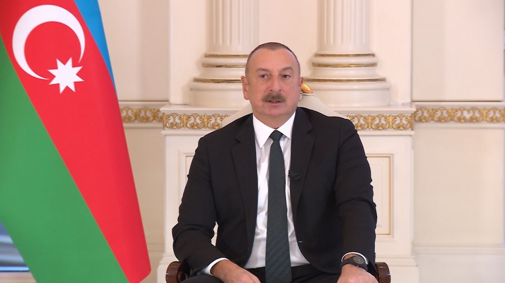 Azerbaijani President Ilham Aliyev gives interview to local TV channels [PHOTO/VIDEO]