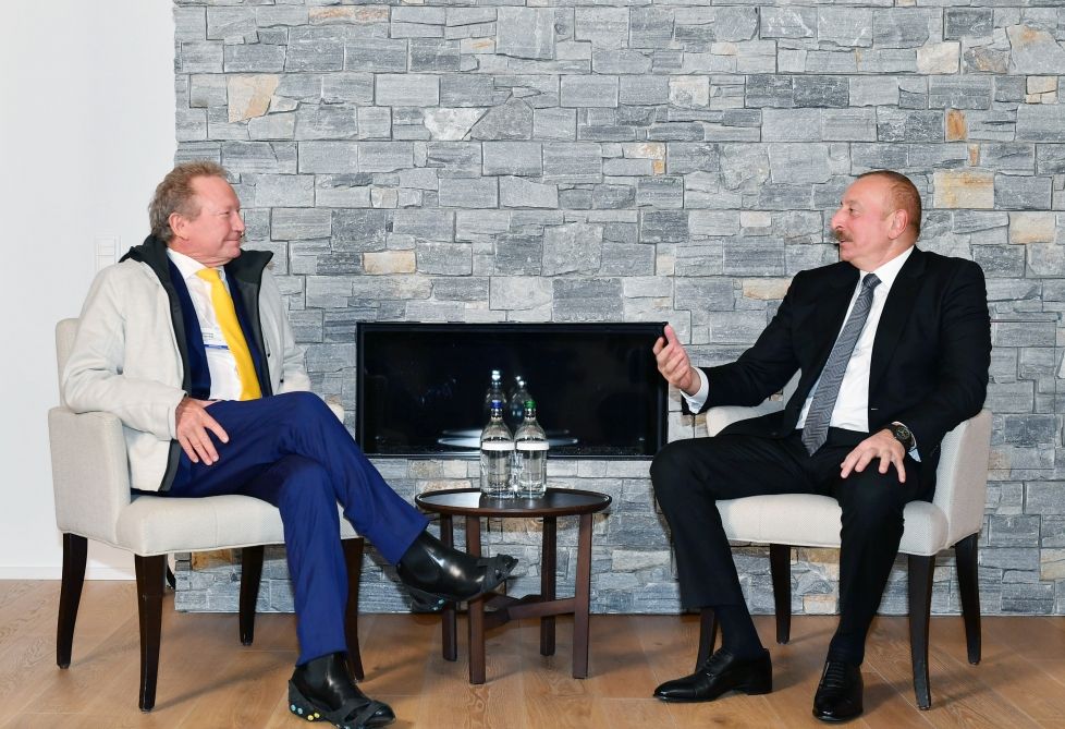 Azerbaijani president meets with Fortescue Future Industries executive chairman in Davos [PHOTO/VIDEO]