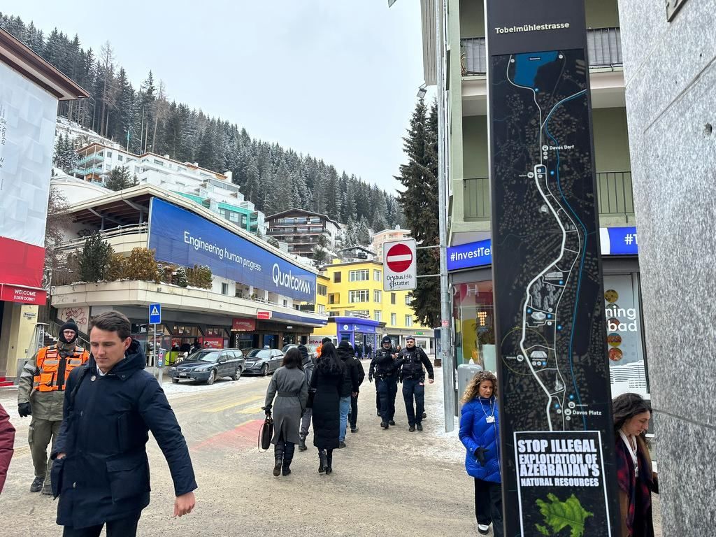 Davos hosts action in support of Azerbaijani environmental activists