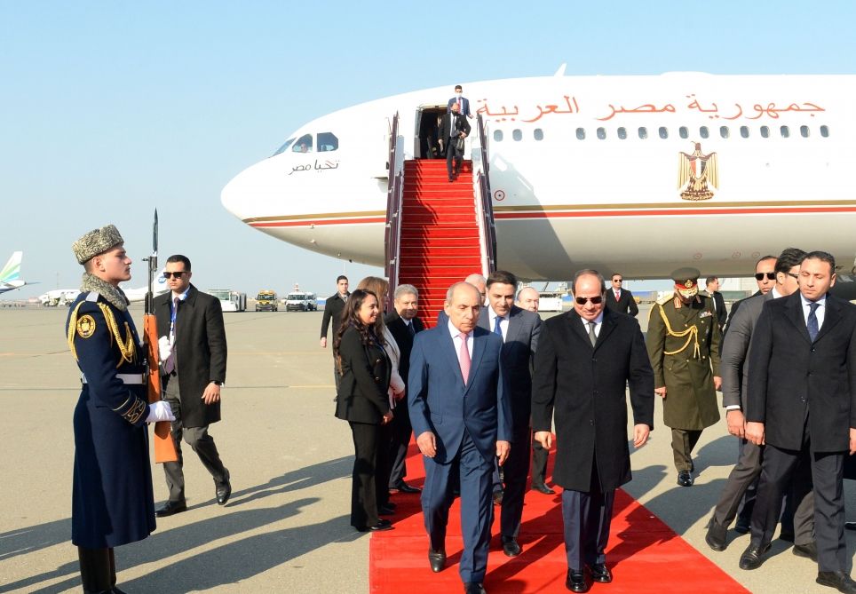 Egyptian President Abdul Fattah Al-Sisi arrives in Azerbaijan [PHOTO]